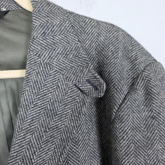 Levi's Herringbone Tweed Sport Coat Elbow Patches Menswear Jacket 44R - Picture 7 of 7
